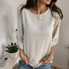 Promoção: Compre 1 e Leve 2 Blusinhas Eliza – Tecido Texturizado de Linho com Popelina